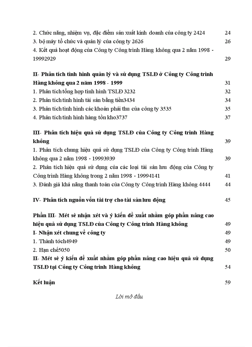 image for page Phân tích tình hình quản lý và hiệu quả sử dụng TSLĐ tại Công ty Công trình Hàng không