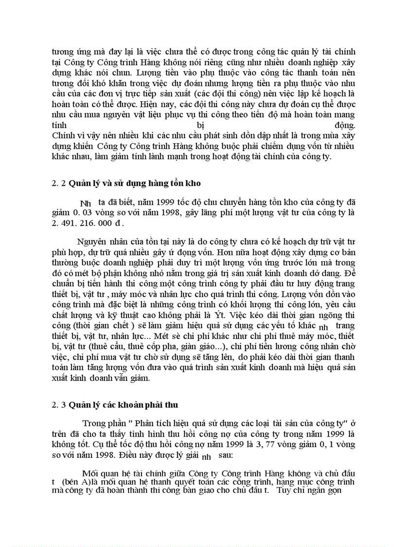 image for page Phân tích tình hình quản lý và hiệu quả sử dụng TSLĐ tại Công ty Công trình Hàng không