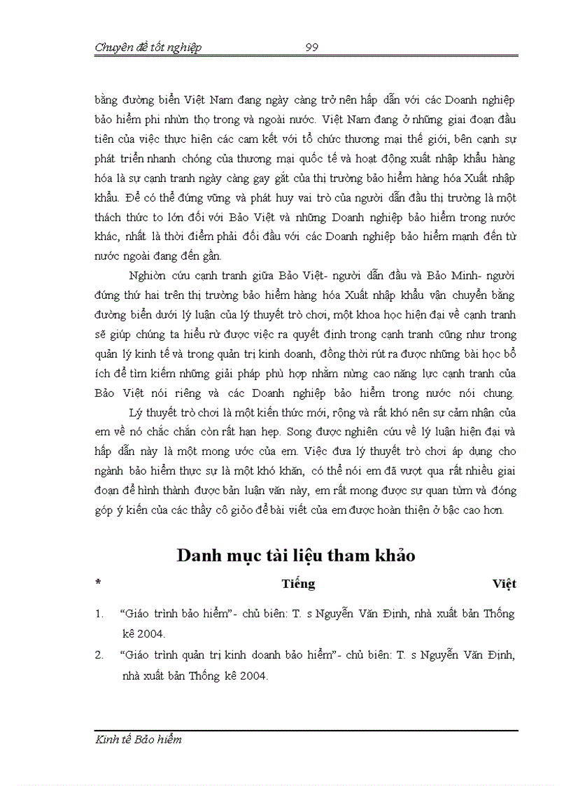 image for page Lý thuyết trò chơi với Bảo Việt và đối thủ cạnh tranh trên thị trường bảo hiểm hàng hóa Xuất nhập khẩu vận chuyển bằng đường biển