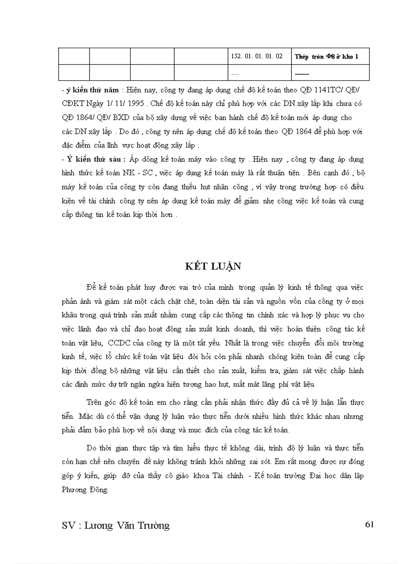 image for page Kế toán nguyên vật liệu, công cụ dụng cụ ở công ty xây dựng Hương Giang-Bộ quốc phòng