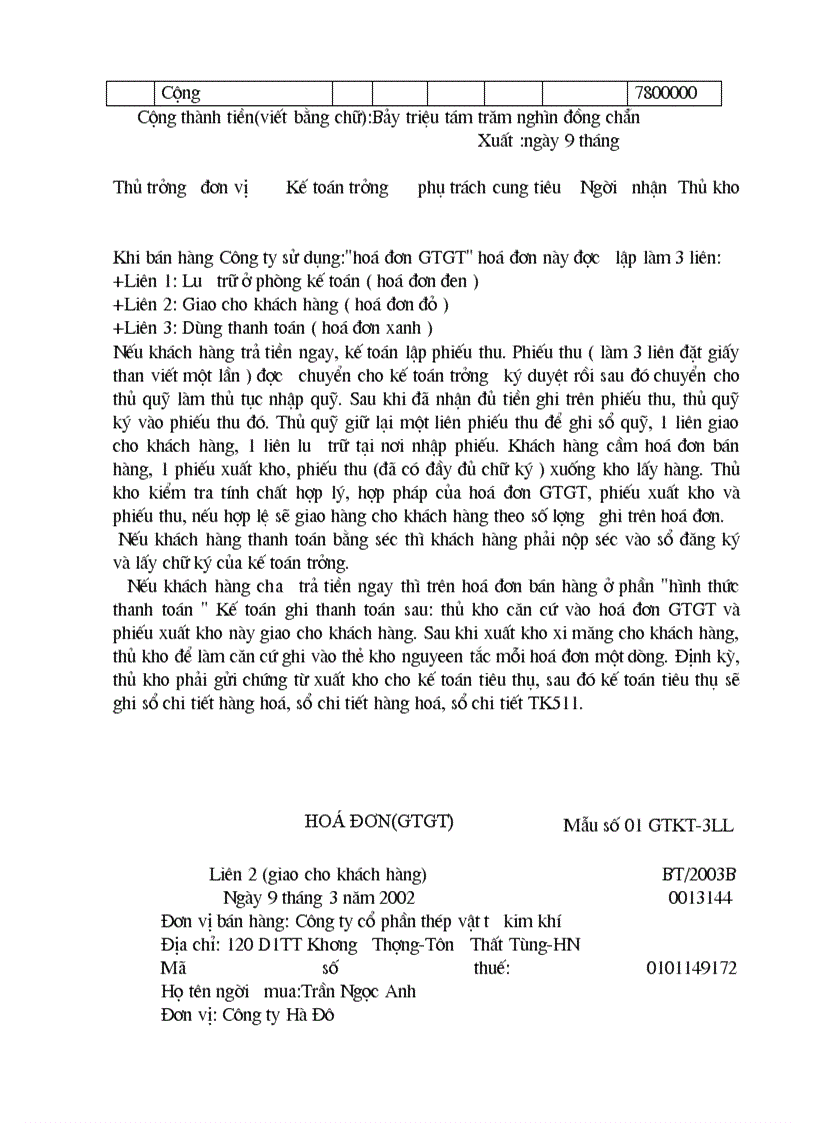 image for page Công tác kế toán tổng hợp và chi tiết tại Công ty Cổ Phần thép vật tư kim khí