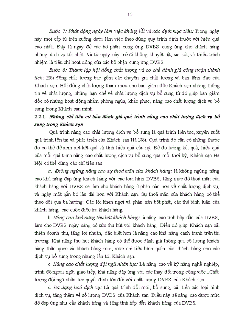 image for page Giải pháp nâng cao chất lượng dịch vụ bổ sung tại Khách sạn Hà Nội