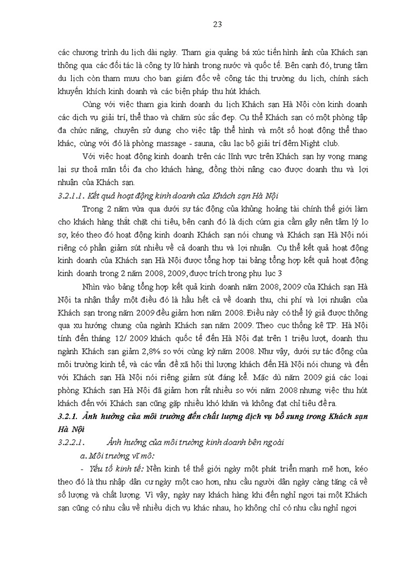 image for page Giải pháp nâng cao chất lượng dịch vụ bổ sung tại Khách sạn Hà Nội