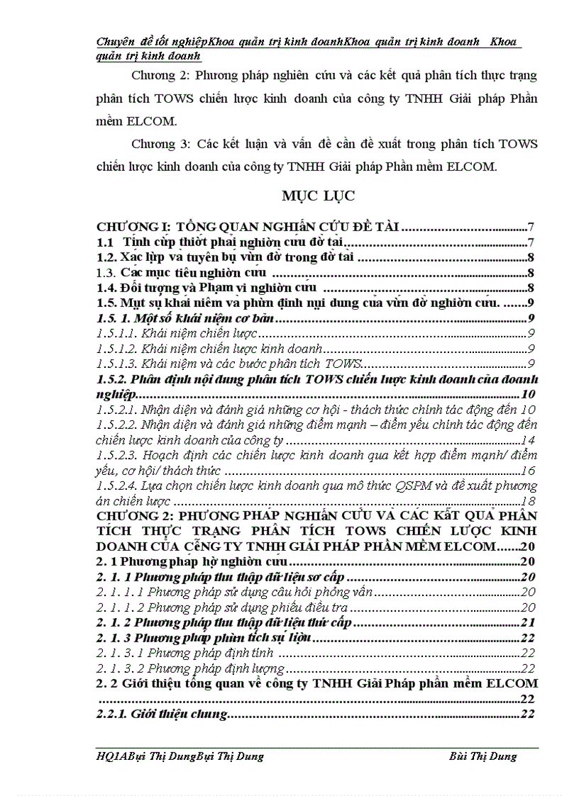 image for page Phân tích TOWS chiến lược kinh doanh của công ty TNHH Giải pháp Phần mềm ELCOM