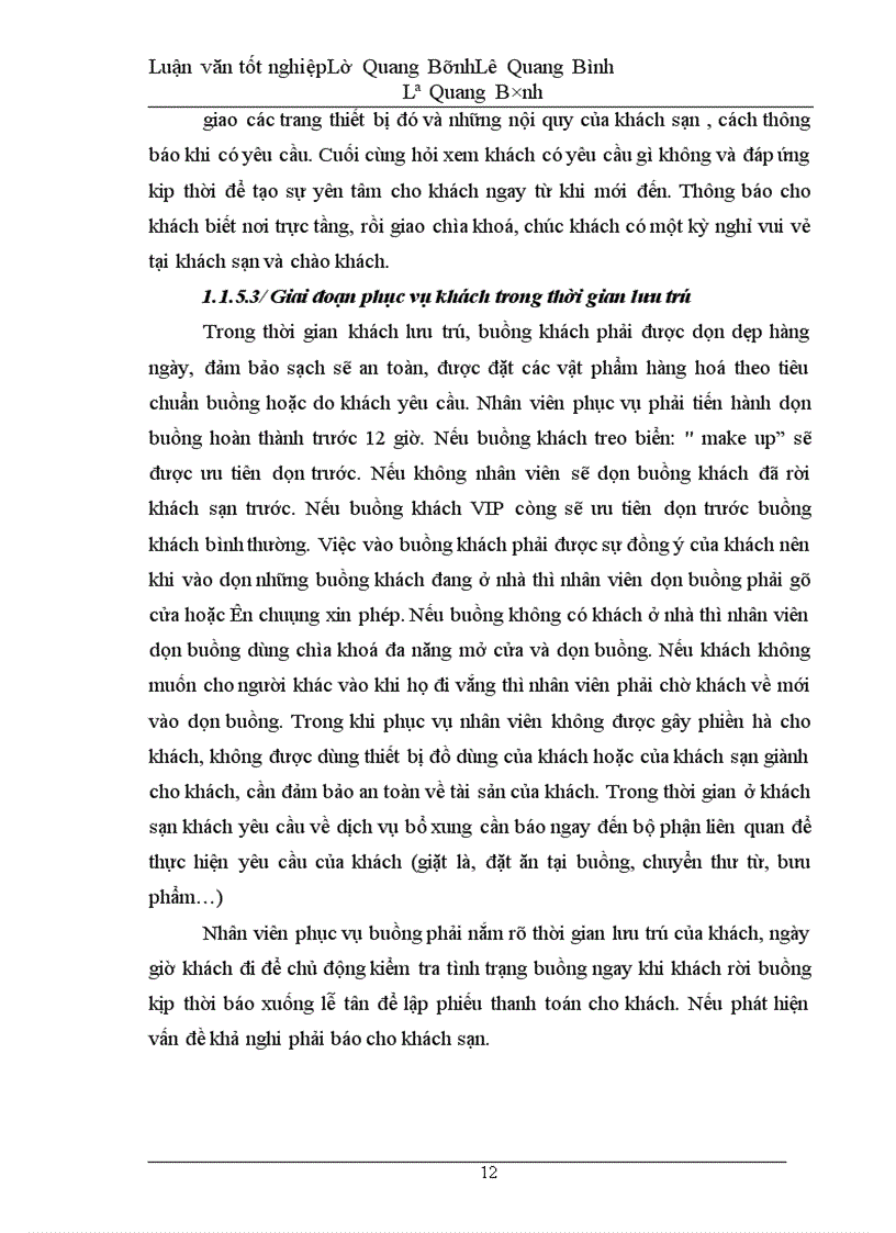 image for page Thực trạng và một số giải pháp nhằm hoàn thiện chất lượng phục vụ buồng tại Khách Sạn Kim Liên