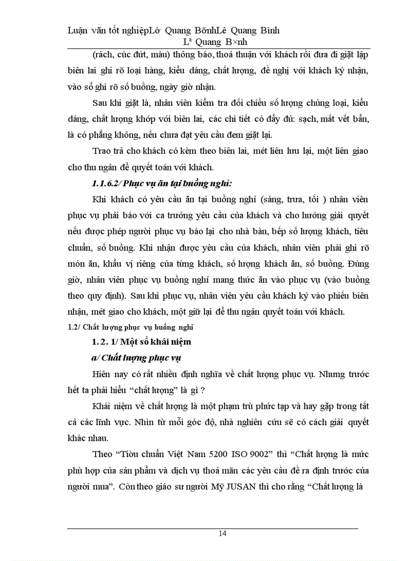 image for page Thực trạng và một số giải pháp nhằm hoàn thiện chất lượng phục vụ buồng tại Khách Sạn Kim Liên