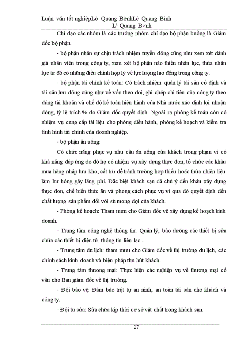 image for page Thực trạng và một số giải pháp nhằm hoàn thiện chất lượng phục vụ buồng tại Khách Sạn Kim Liên