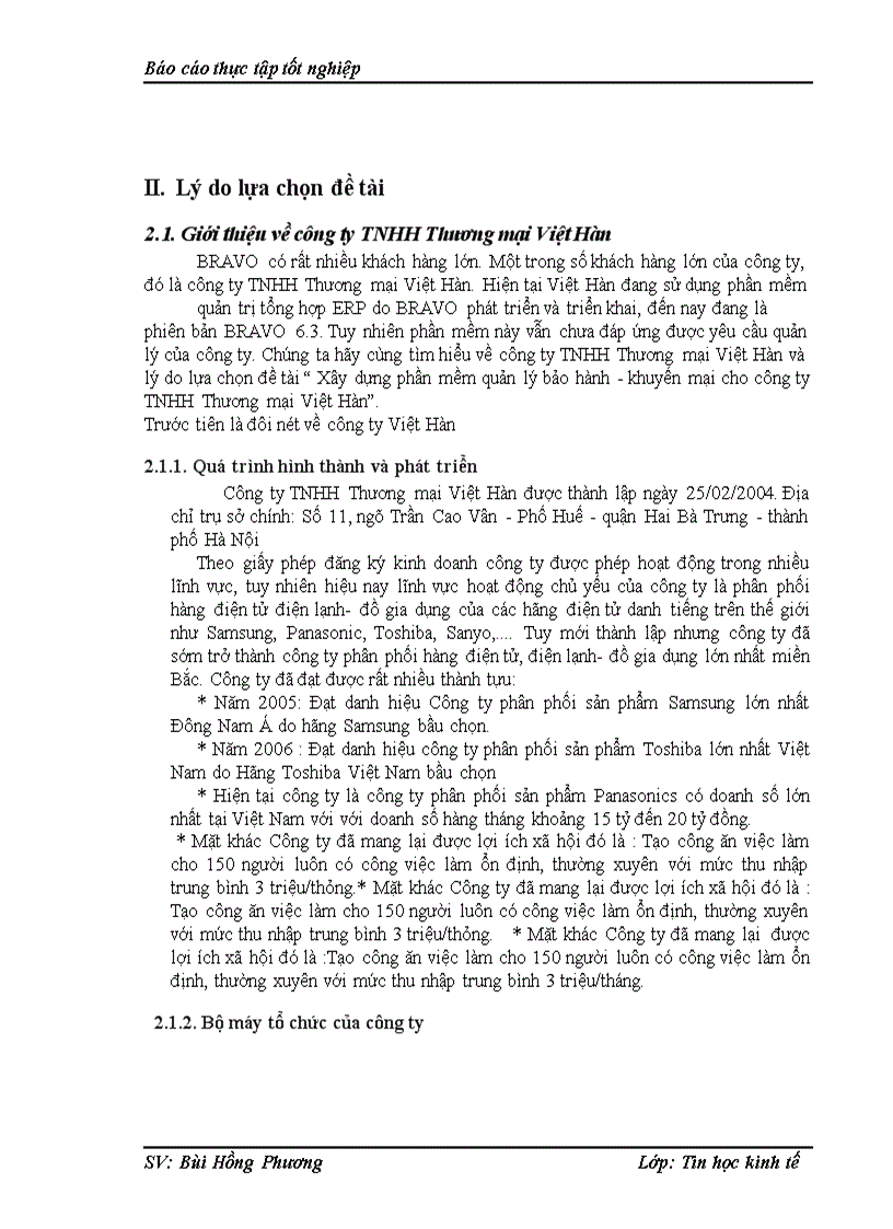 image for page Xây dựng phần mềm quản lý bảo hành - khuyến mại cho công ty TNHH Thương mại Việt Hàn