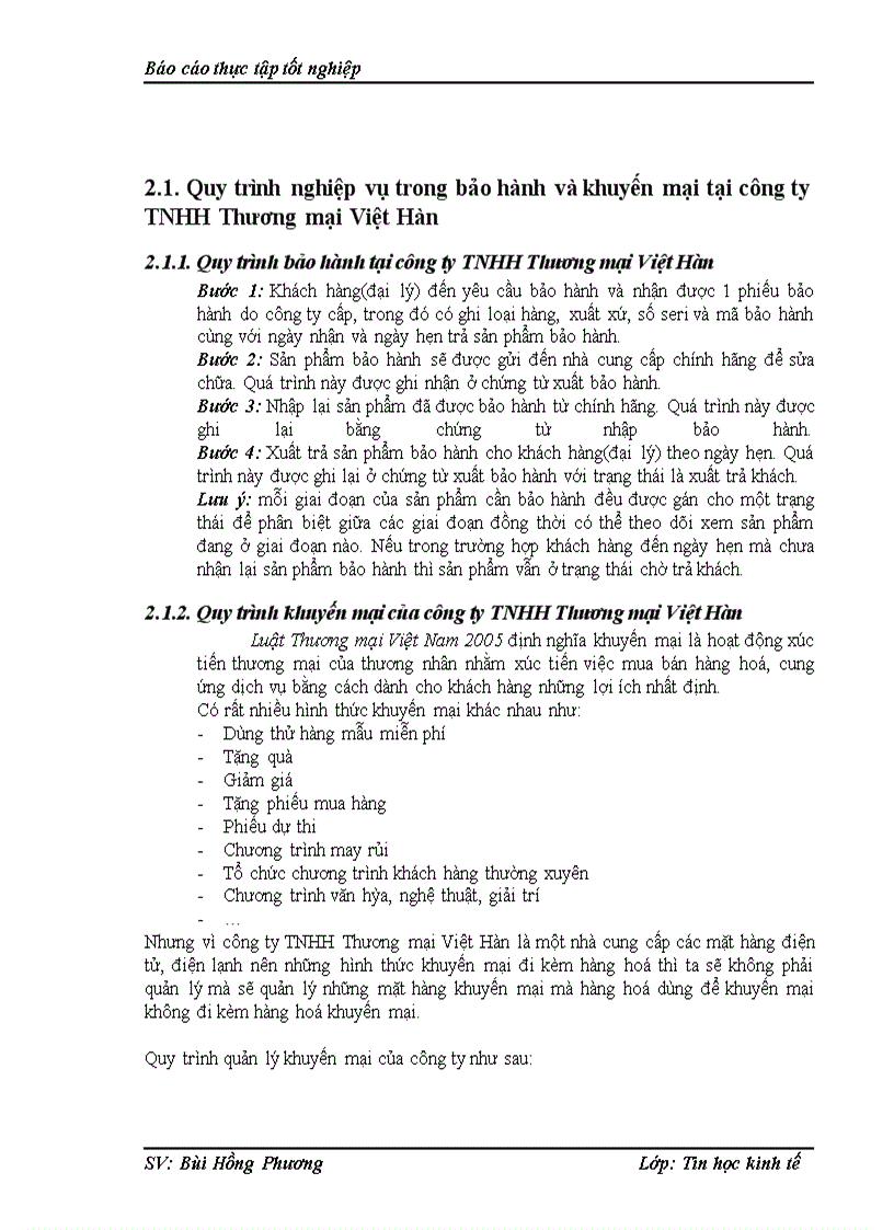 image for page Xây dựng phần mềm quản lý bảo hành - khuyến mại cho công ty TNHH Thương mại Việt Hàn