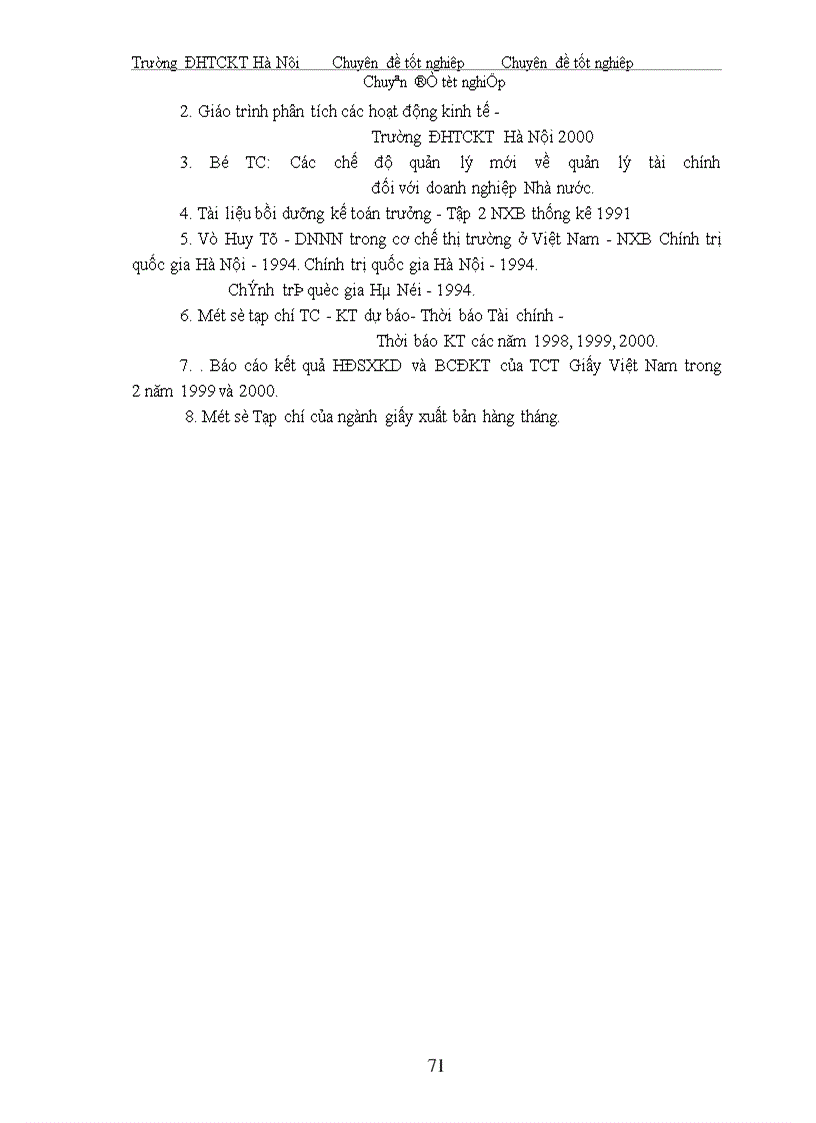 image for page Các biện pháp tài chính để bảo toàn và nâng cao hiệu quả sử dụng vốn kinh doanh ở Tổng công ty Giấy Việt Nam
