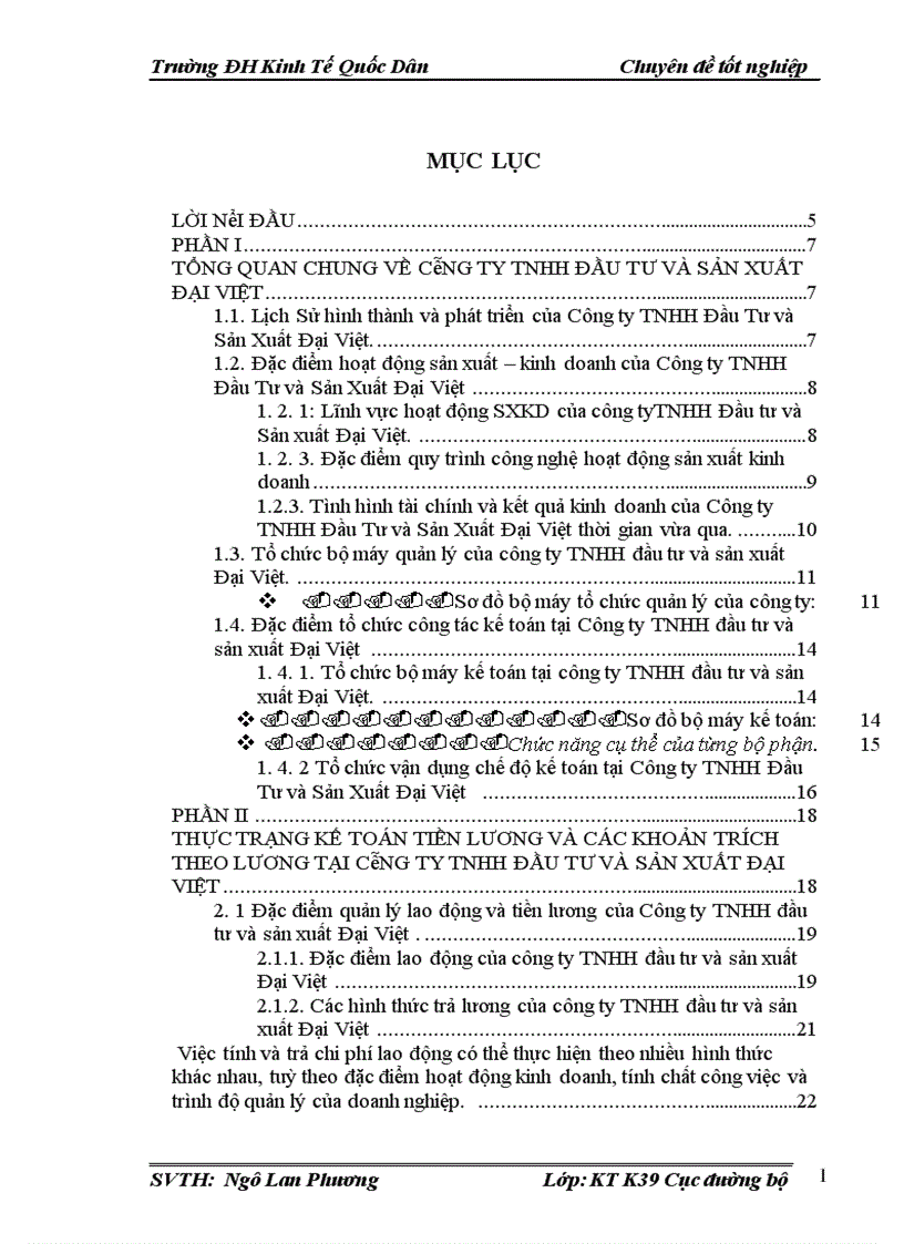 image for page Hoàn thiện công tác kế toán tiền lương và các khoản trích theo lương tại Công ty TNHH đầu tư và sản xuất Đại Việt