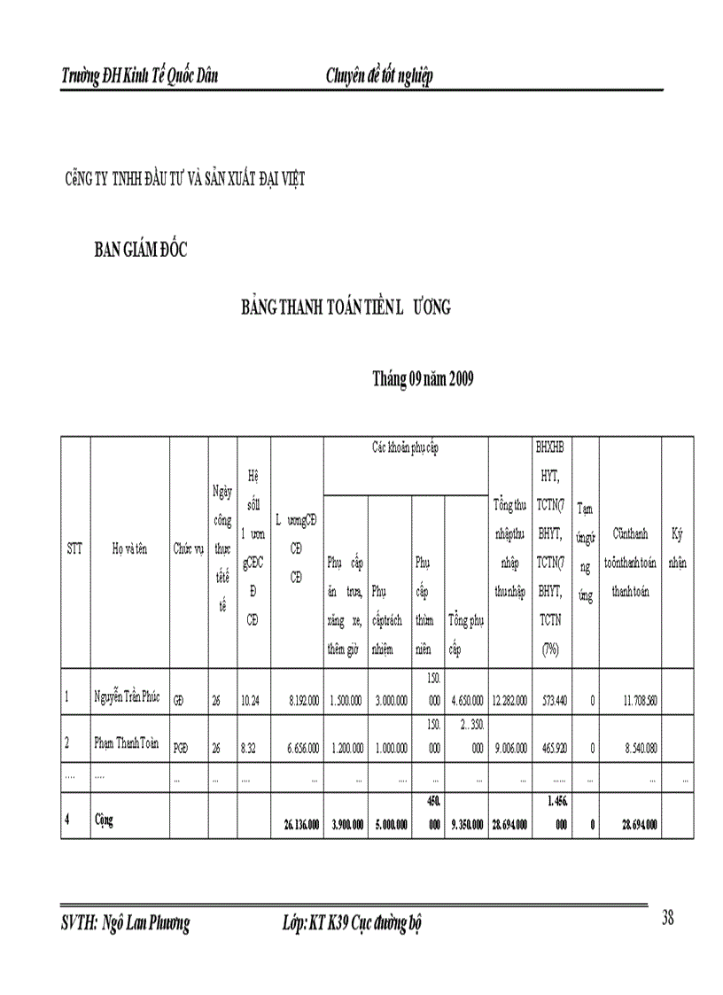 image for page Hoàn thiện công tác kế toán tiền lương và các khoản trích theo lương tại Công ty TNHH đầu tư và sản xuất Đại Việt