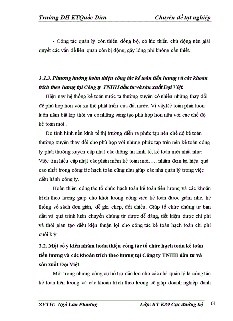 image for page Hoàn thiện công tác kế toán tiền lương và các khoản trích theo lương tại Công ty TNHH đầu tư và sản xuất Đại Việt