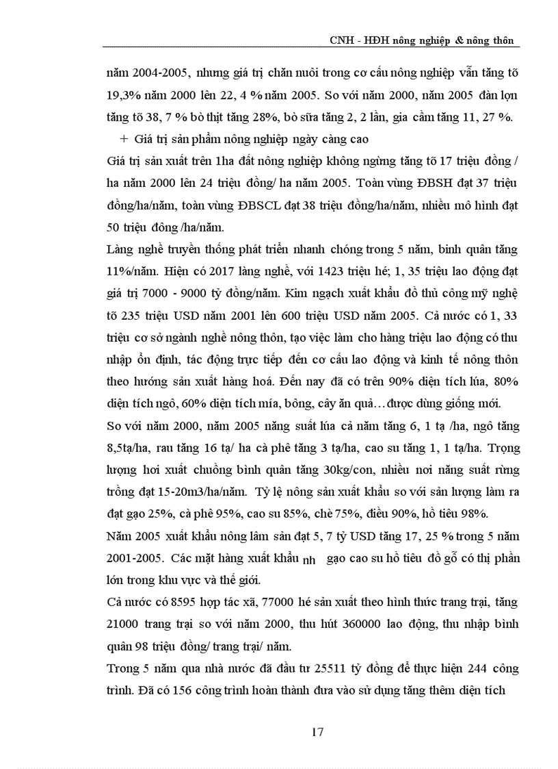 image for page Công nghiệp hoá, hiện đại hoá nông nghiệp & nông thôn ở nước ta trong giai đoạn hiện nay. Thực trạng và giải pháp.