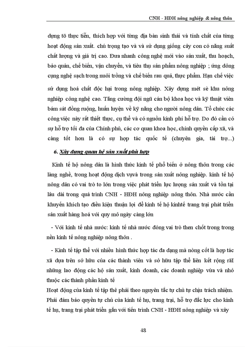 image for page Công nghiệp hoá, hiện đại hoá nông nghiệp & nông thôn ở nước ta trong giai đoạn hiện nay. Thực trạng và giải pháp.
