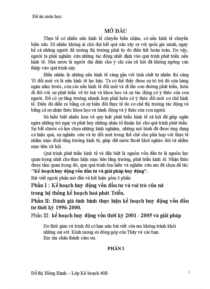 image for page Kế hoạch huy động vốn đầu tư và giải pháp huy động