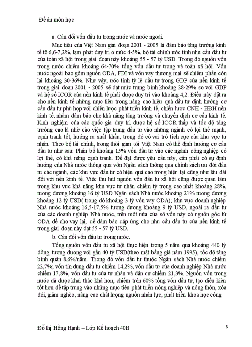 image for page Kế hoạch huy động vốn đầu tư và giải pháp huy động