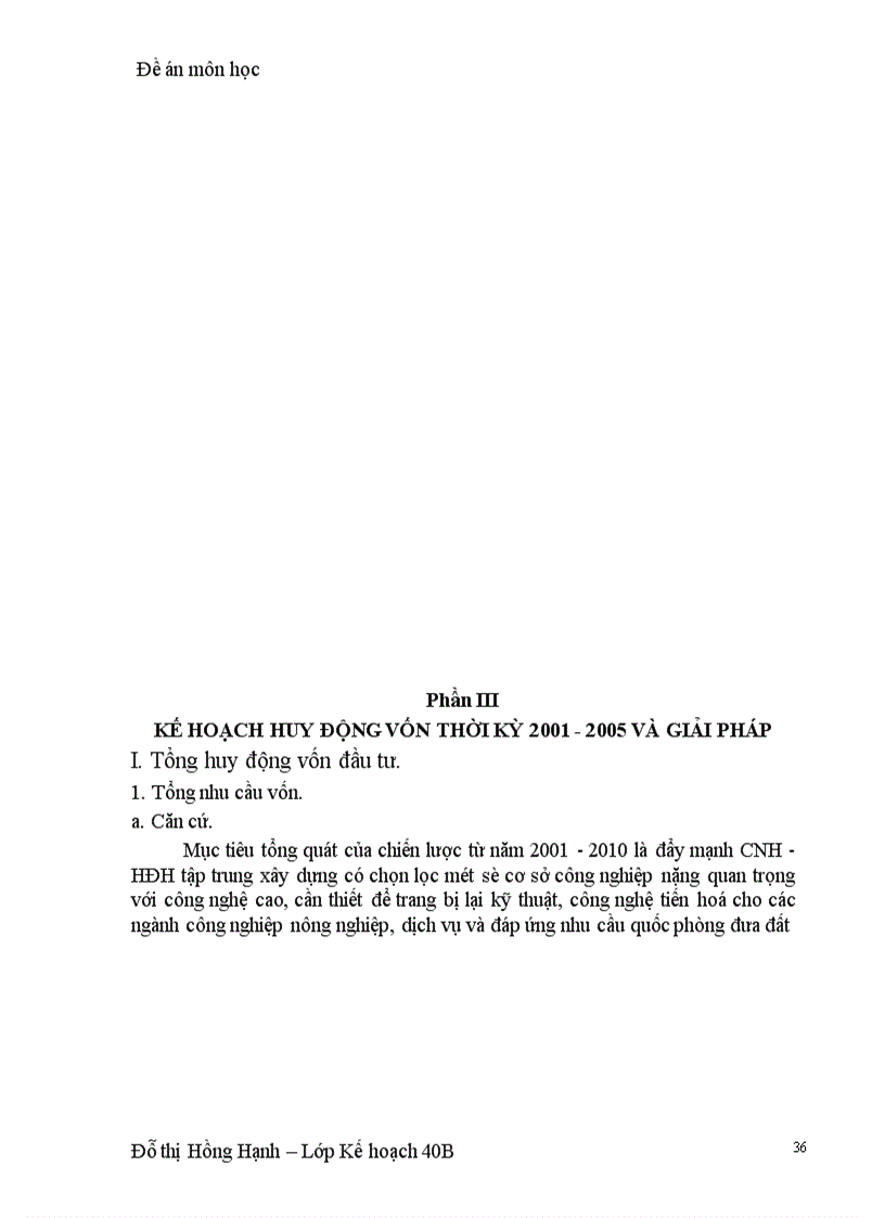 image for page Kế hoạch huy động vốn đầu tư và giải pháp huy động