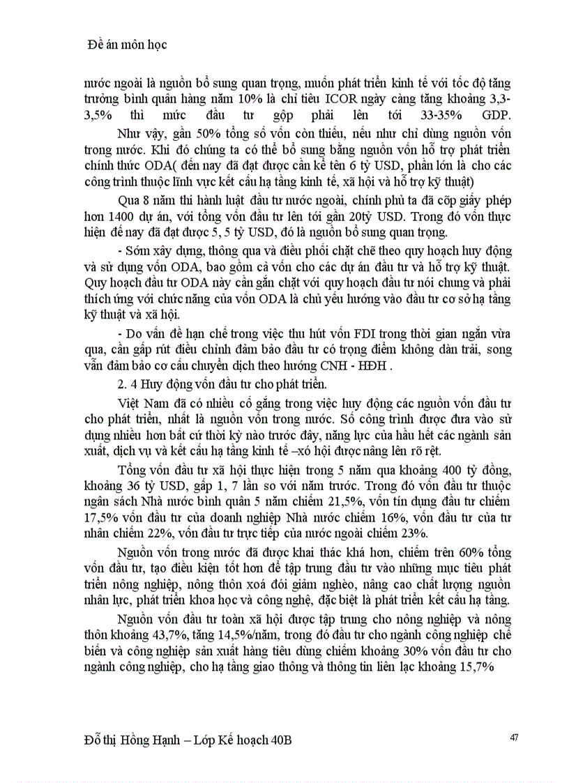 image for page Kế hoạch huy động vốn đầu tư và giải pháp huy động