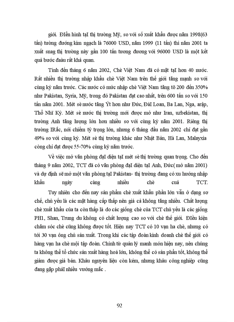 image for page Phân tích chiến lươc xuất khẩu của Tổng công ty chè Việt Nam