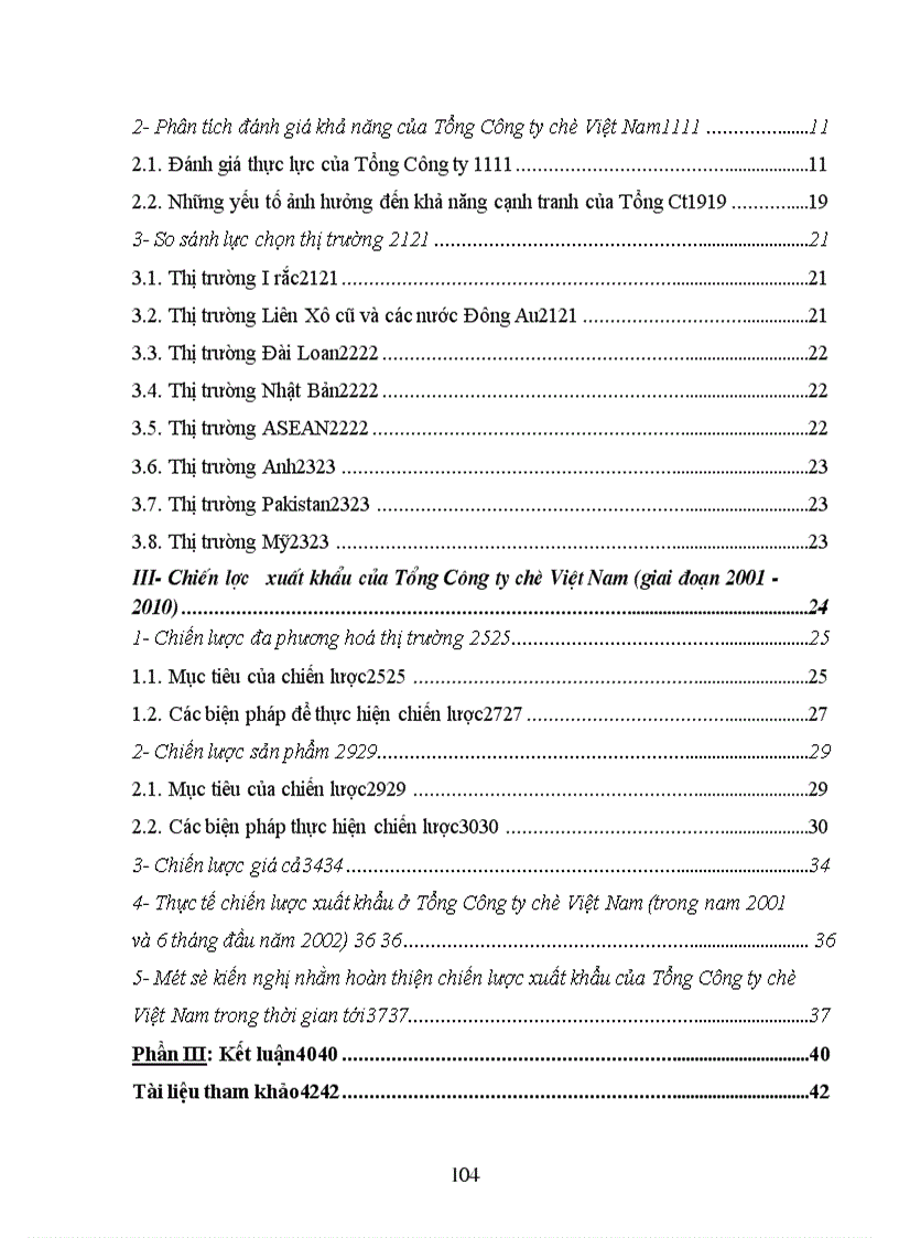 image for page Phân tích chiến lươc xuất khẩu của Tổng công ty chè Việt Nam