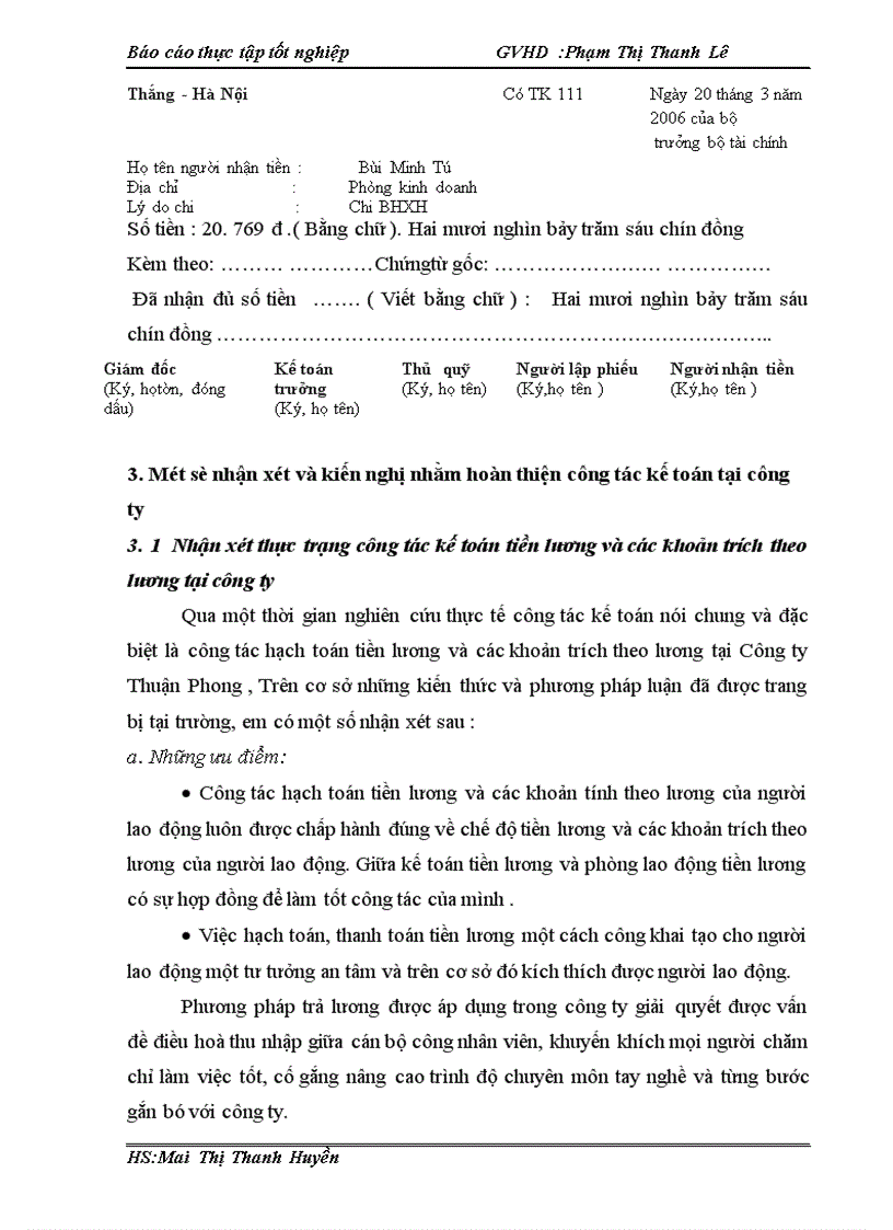 image for page Kế toỏn tiền lương và cỏc khoản trớch theo lương tại Công ty Cổ phần sản xuất thương mại - dịch vụ Thuận Phong