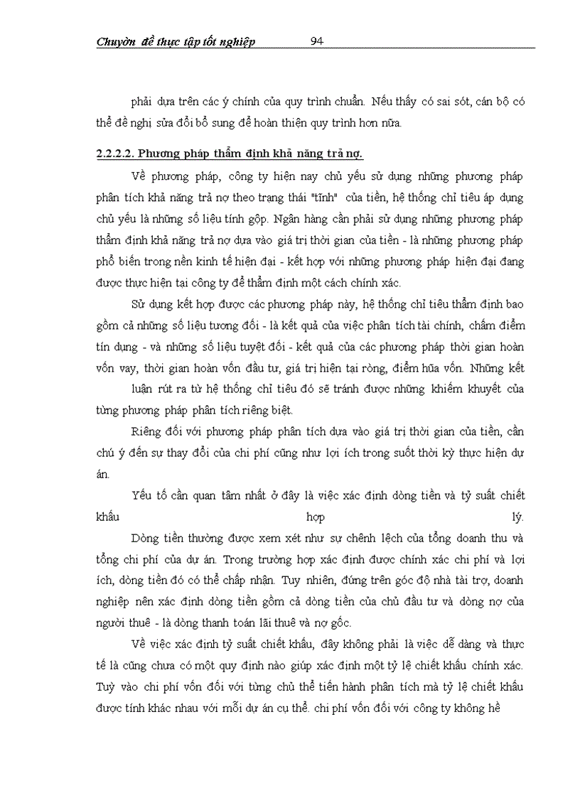 image for page Thực trạng công tác thẩm định khả năng trả nợ của khách hàng vay vốn trung và dài hạn tại sở giao dịch ngân hàng ngoại thương việt nam