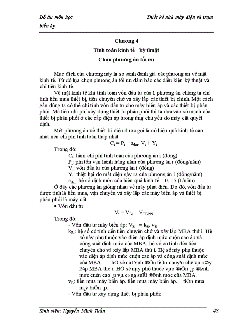 image for page Thiết kế phần điện cho nhà máy nhiệt điện Công suất : 240MW