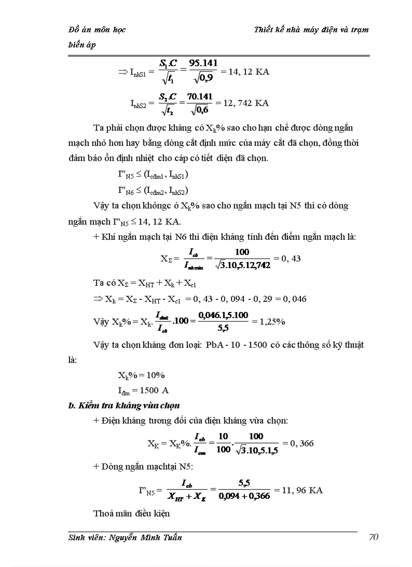 image for page Thiết kế phần điện cho nhà máy nhiệt điện Công suất : 240MW