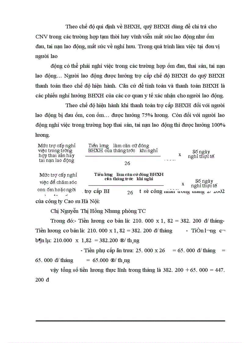 image for page Kế toán tiền lương và các khoản trích theo lương theo lương tại Công ty Cao su Hà Nội