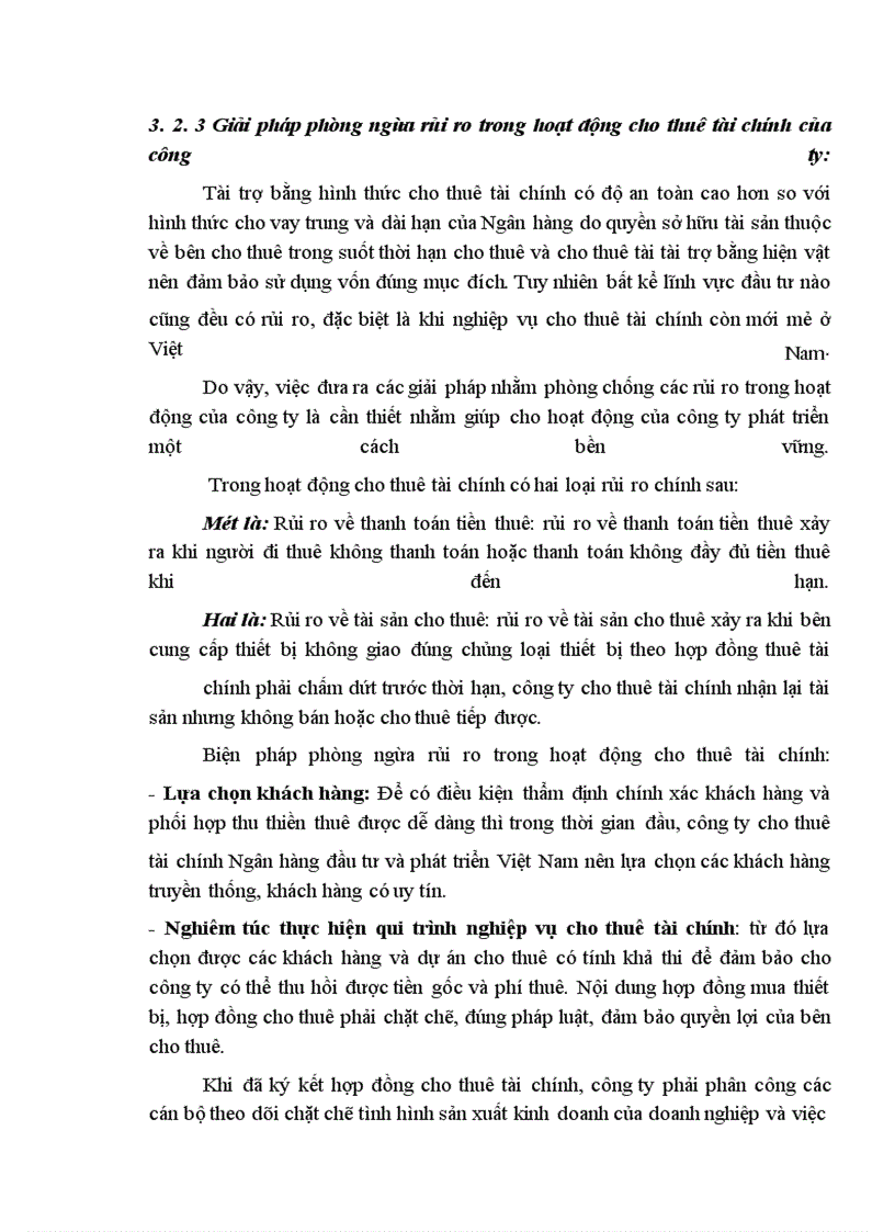 image for page Giải pháp hoàn thiện và phát triển hoạt động cho thuê tài chính tại công ty cho thuê tài chính - Ngân hàng đầu tư và phát triển Việt Nam