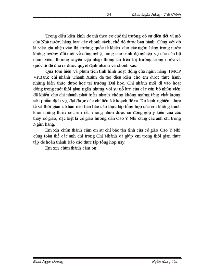 image for page Tình hình hoạt động của NHTMCP VPBank CNThanh Xuân