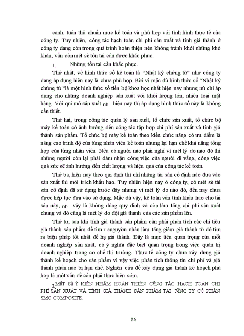 image for page Tổ chức công tác Hạch toán chi phí sản xuất và tính giá thành sản phẩm với việc tăng cường quản trị doanh nghiệp tại Công ty cổ phần SMC Composite