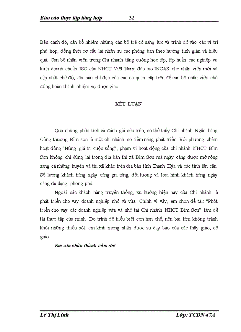 image for page Phát triển cho vay các doanh nghiệp vừa và nhỏ tại Chi nhánh NHCT Bỉm Sơn