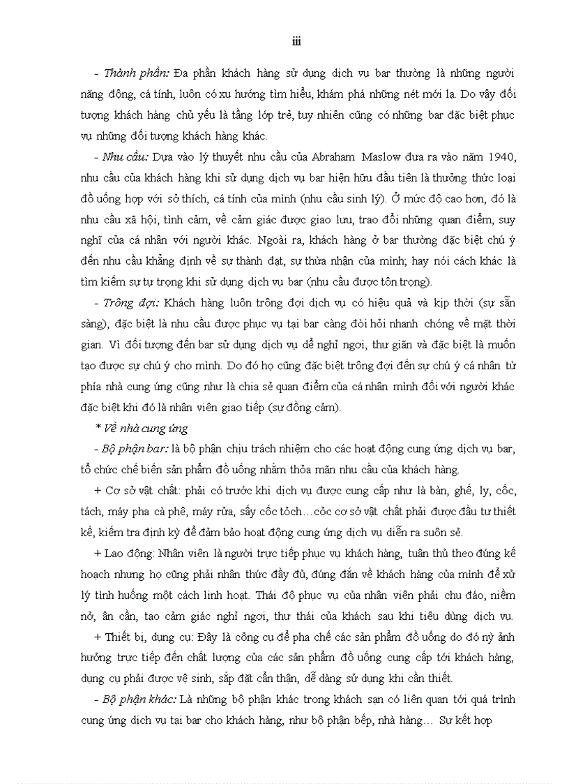 image for page Giải pháp nâng cao chất lượng dịch vụ tại Bar Le Club thuộc khách sạn Sofitel Metropole Hà Nội