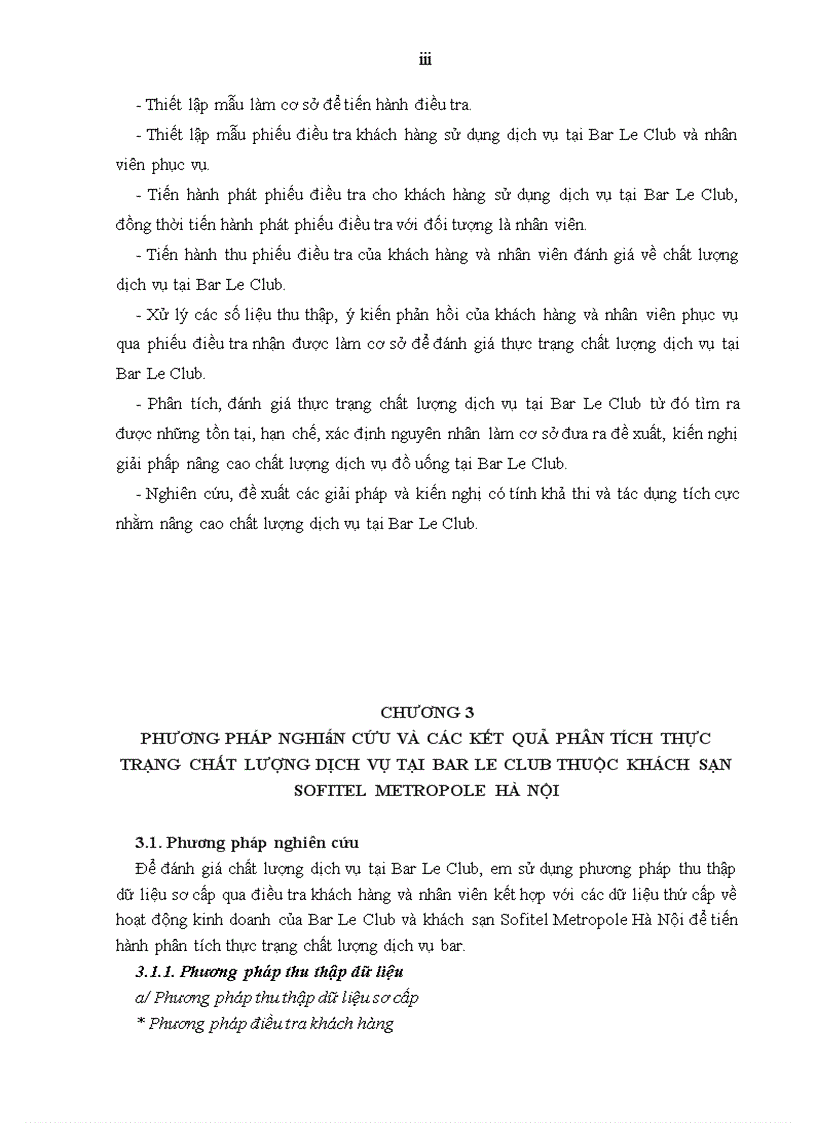 image for page Giải pháp nâng cao chất lượng dịch vụ tại Bar Le Club thuộc khách sạn Sofitel Metropole Hà Nội