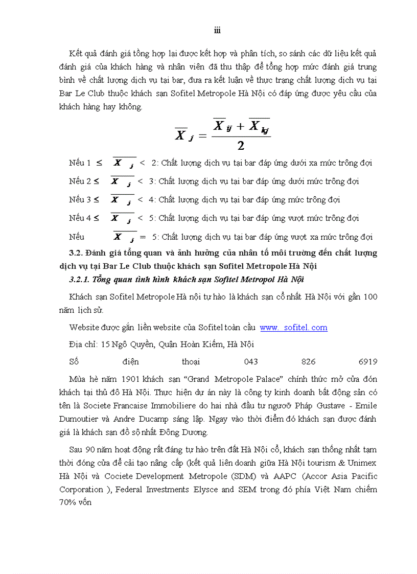 image for page Giải pháp nâng cao chất lượng dịch vụ tại Bar Le Club thuộc khách sạn Sofitel Metropole Hà Nội