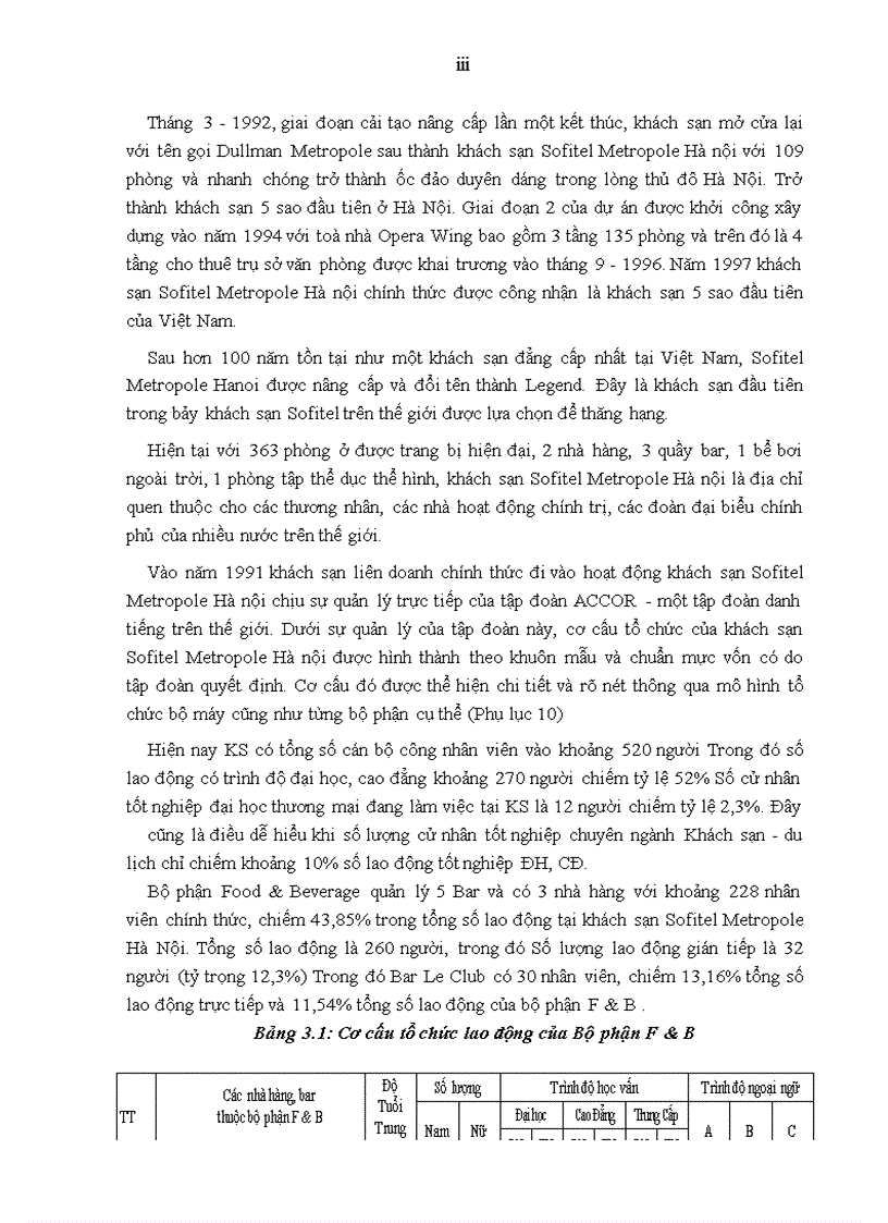 image for page Giải pháp nâng cao chất lượng dịch vụ tại Bar Le Club thuộc khách sạn Sofitel Metropole Hà Nội