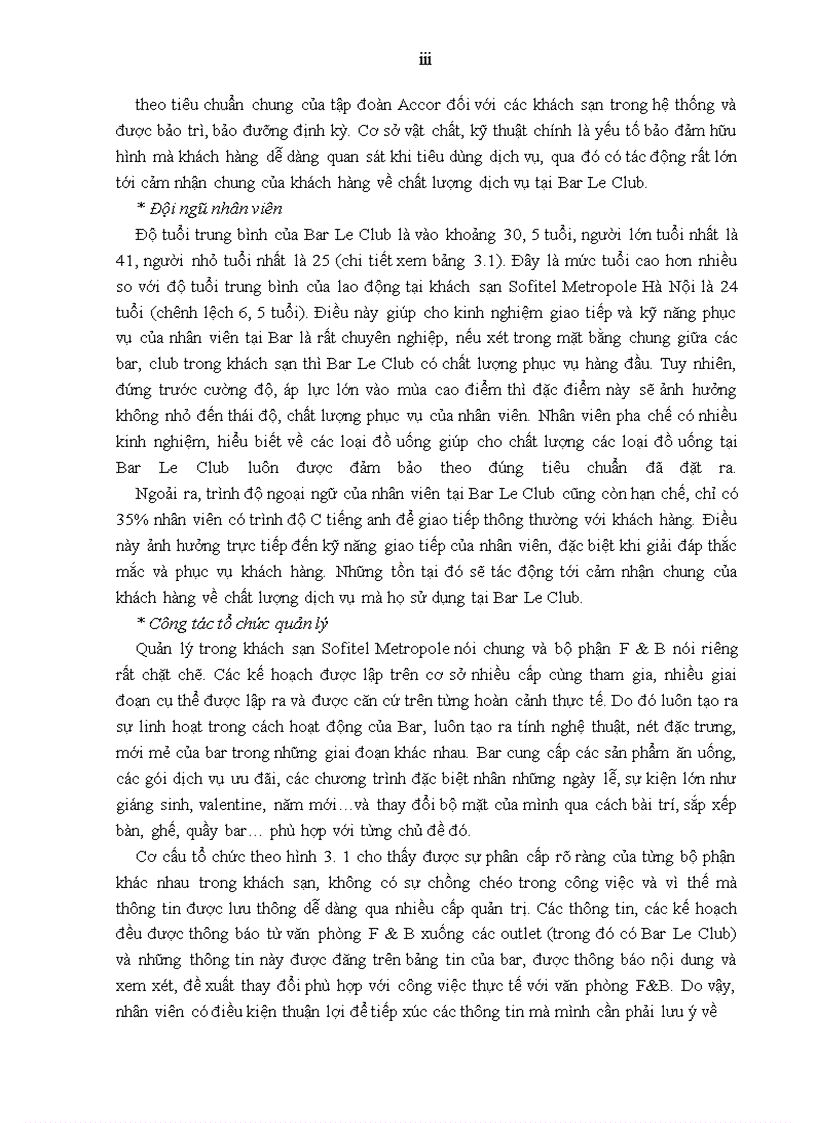 image for page Giải pháp nâng cao chất lượng dịch vụ tại Bar Le Club thuộc khách sạn Sofitel Metropole Hà Nội