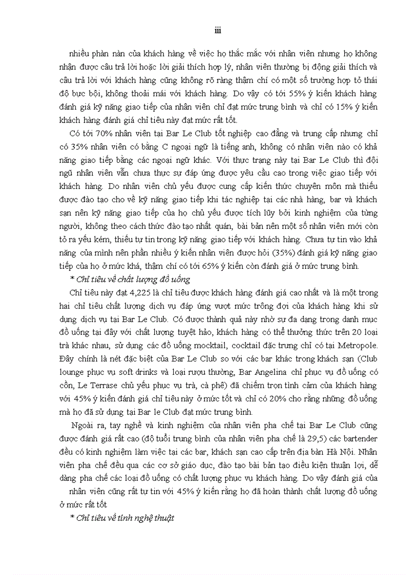 image for page Giải pháp nâng cao chất lượng dịch vụ tại Bar Le Club thuộc khách sạn Sofitel Metropole Hà Nội
