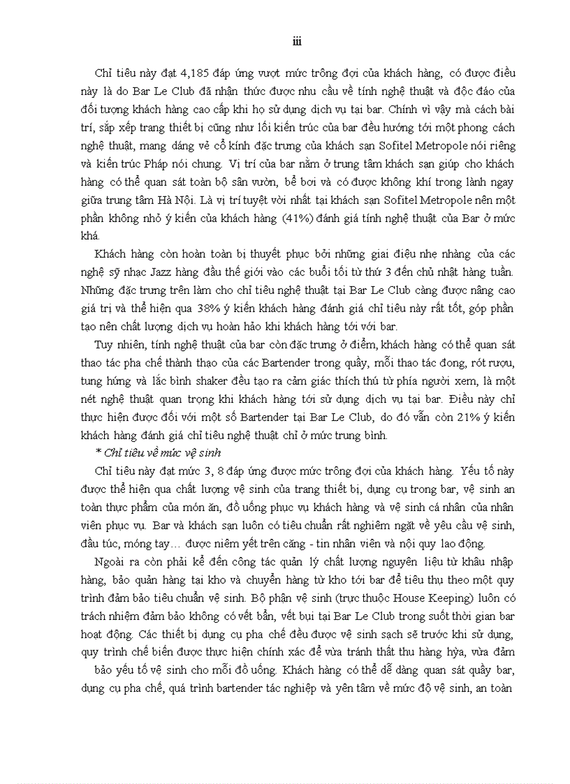 image for page Giải pháp nâng cao chất lượng dịch vụ tại Bar Le Club thuộc khách sạn Sofitel Metropole Hà Nội