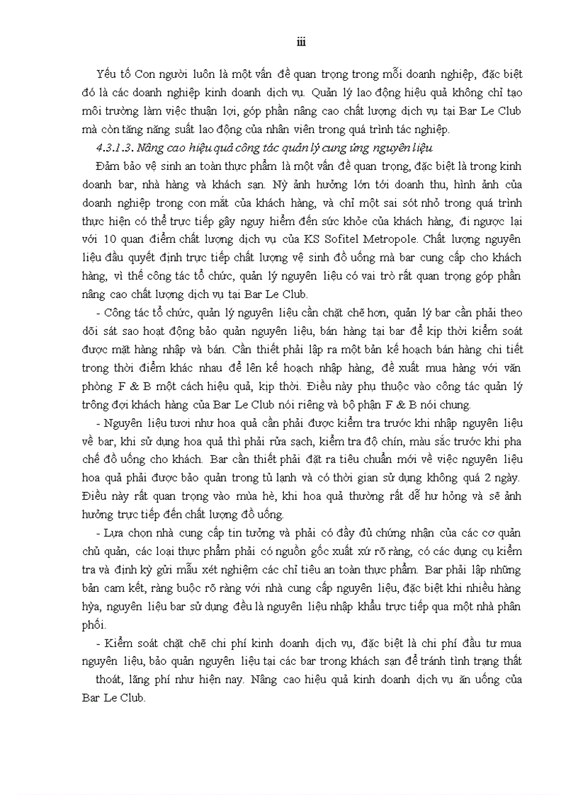 image for page Giải pháp nâng cao chất lượng dịch vụ tại Bar Le Club thuộc khách sạn Sofitel Metropole Hà Nội