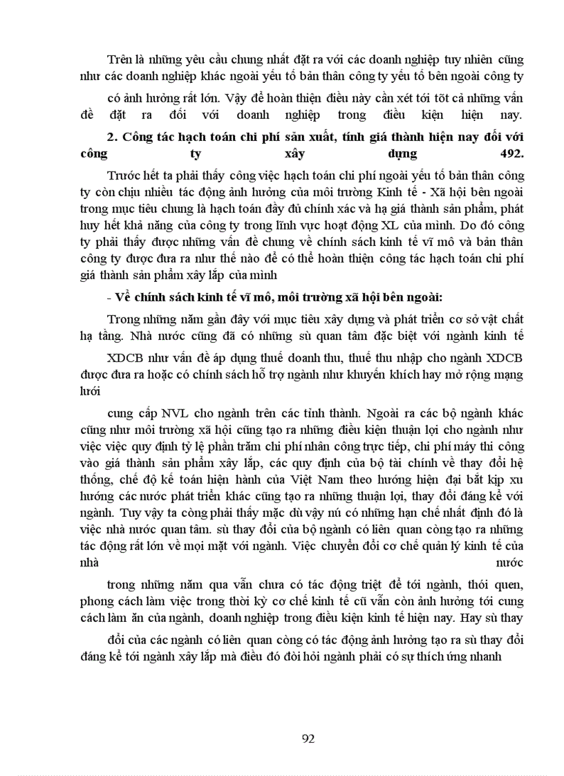 image for page Hạch toán chi phí sản xuất và tính giá thành sản phẩm xây lắp -tại Công ty xây dựng 492