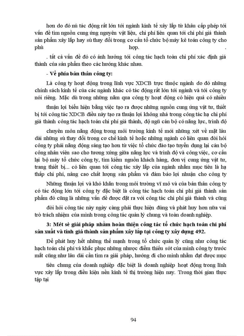 image for page Hạch toán chi phí sản xuất và tính giá thành sản phẩm xây lắp -tại Công ty xây dựng 492
