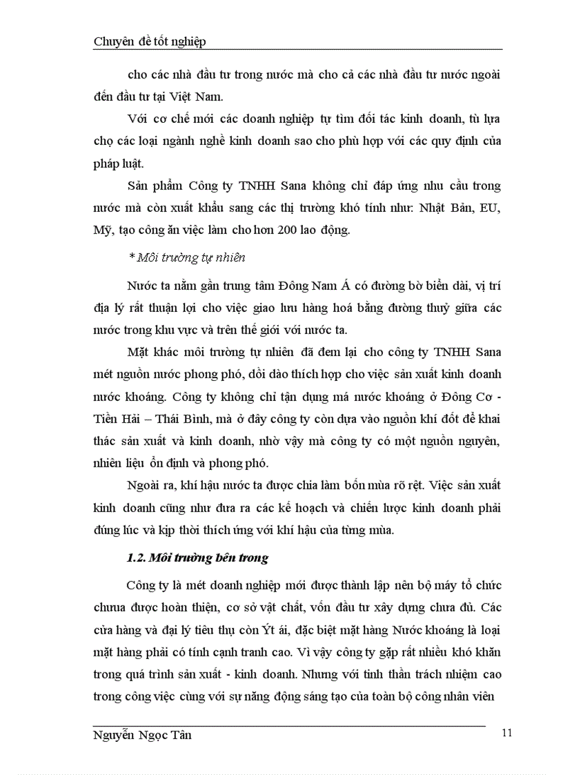 image for page Hoàn thiện giải pháp marketing hỗn hợp nhằm phát triển thị trường nước khoáng của công ty TNHH Sana