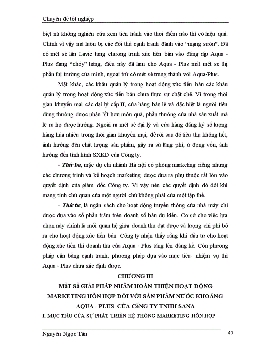 image for page Hoàn thiện giải pháp marketing hỗn hợp nhằm phát triển thị trường nước khoáng của công ty TNHH Sana