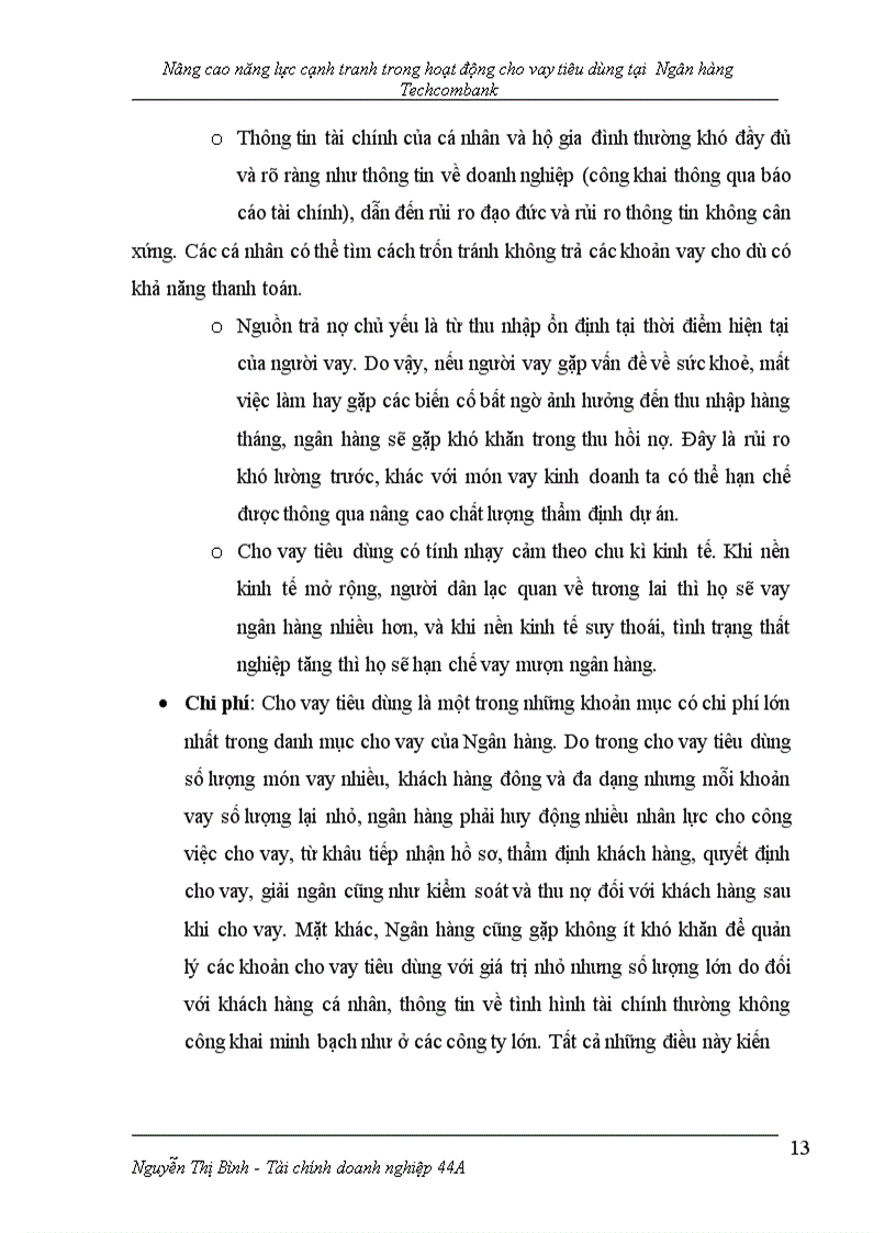 image for page Nâng cao năng lực cạnh tranh trong họat động cho vay tiêu dùng tại hội sở ngân hàng thương mại cổ phần kỹ thương Việt Nam