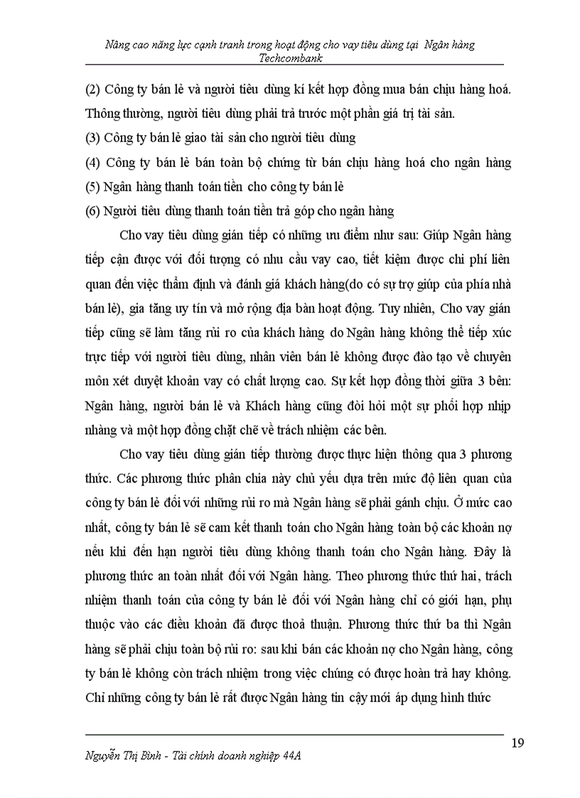 image for page Nâng cao năng lực cạnh tranh trong họat động cho vay tiêu dùng tại hội sở ngân hàng thương mại cổ phần kỹ thương Việt Nam