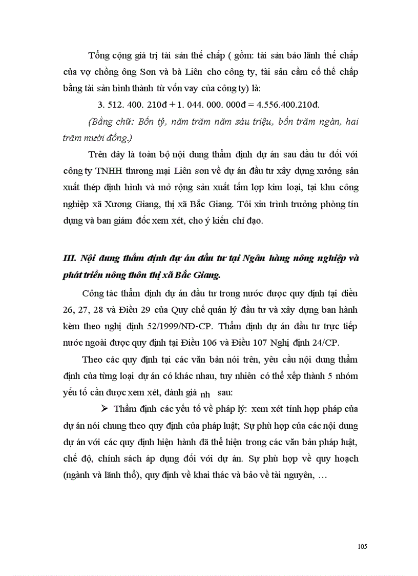 image for page Hoàn thiện hoạt động thẩm định dự án đầu tư tạo Ngân hàng nông nghiệp và phát triển nông thôn thị xã Bắc Giang