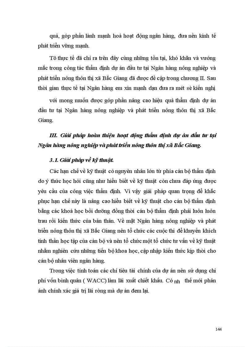 image for page Hoàn thiện hoạt động thẩm định dự án đầu tư tạo Ngân hàng nông nghiệp và phát triển nông thôn thị xã Bắc Giang